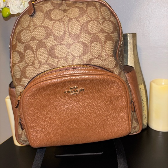 Coach Signature Brown and Tan Backpack - Picture 8 of 8